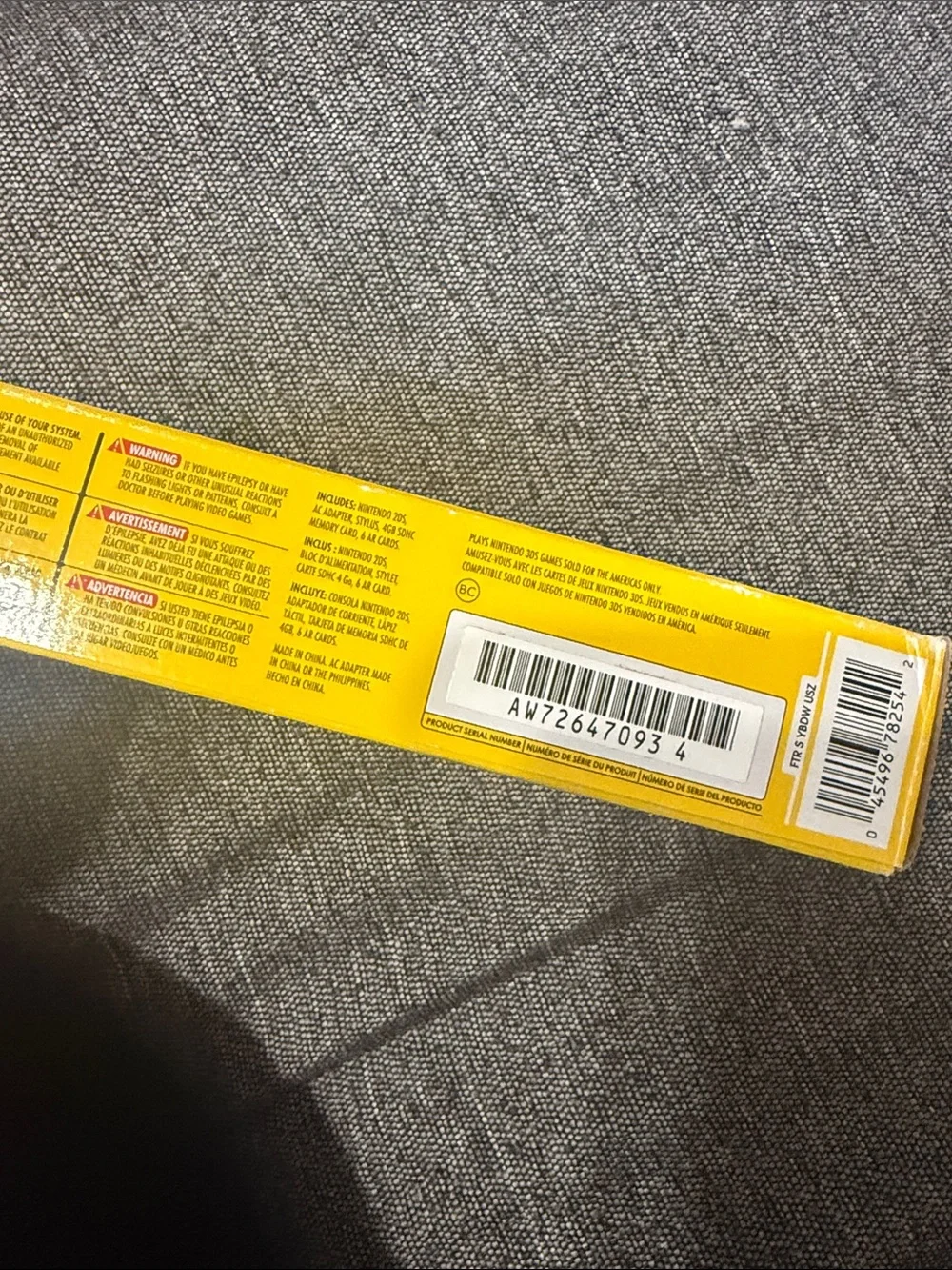 Nintendo 2DS Super Mario Maker Themed Handheld in Yellow with Red Accents